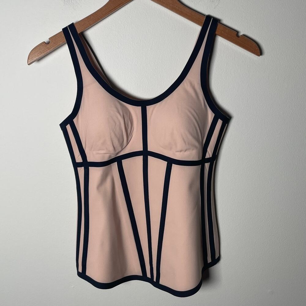HONEYLOVE Boldness Tank Top Compression Shaping Layer Wireless Sculpt Rose Tan